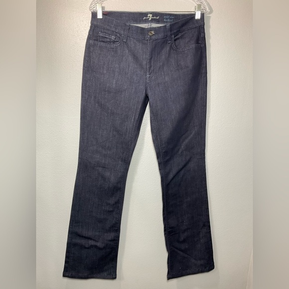 7 for all Mankind Mid Rise Bootcut jeans size 32 Dark wash - Picture 2 of 9